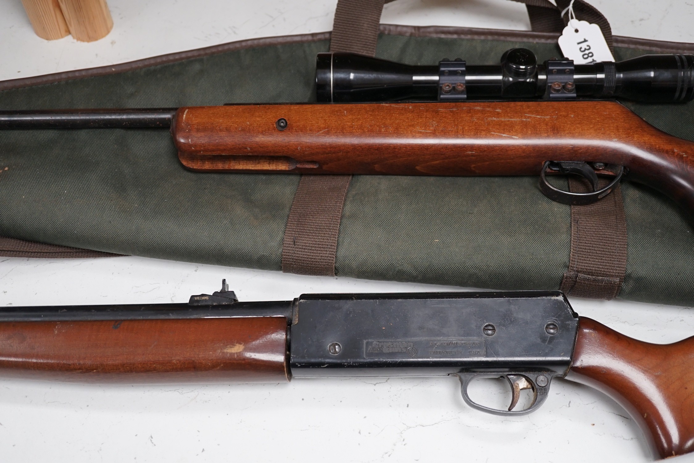 A BSA air rifle together with another